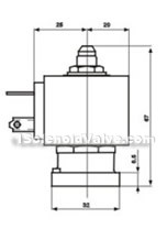 231W series two position three way solenoid valve constructral diagram