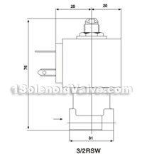 3/2RSW series two position three way solenoid valve constructral diagram(pic1)